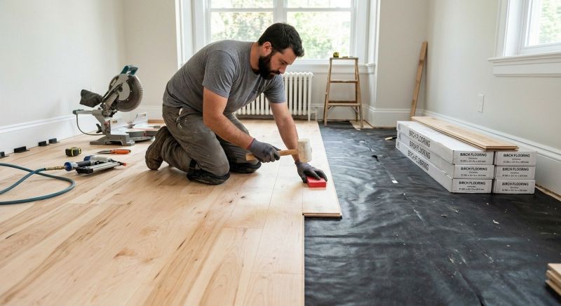 Birch Floor Installation in Richmond, VA