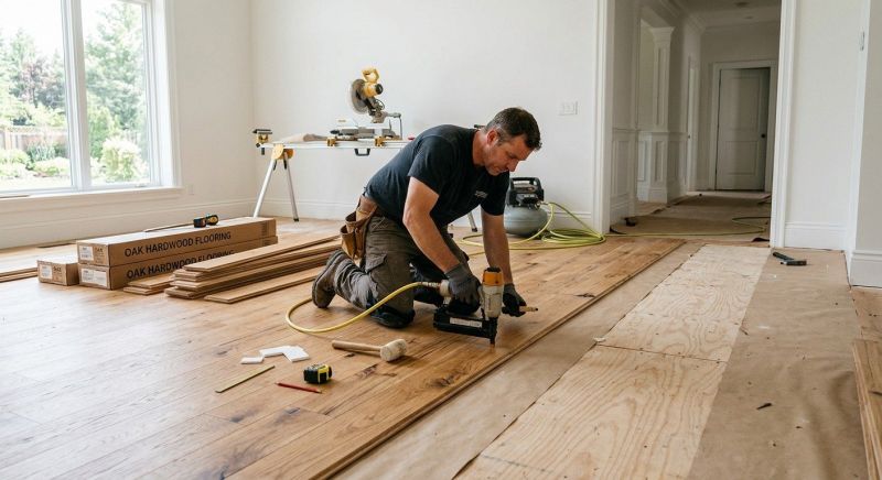 Oak Floor Installation in Mineral, VA