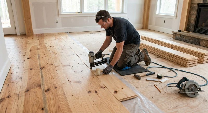 Pine Floor Installation in Richmond, VA