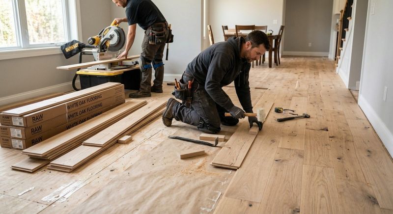 White Oak Floor Installation in Richmond, VA